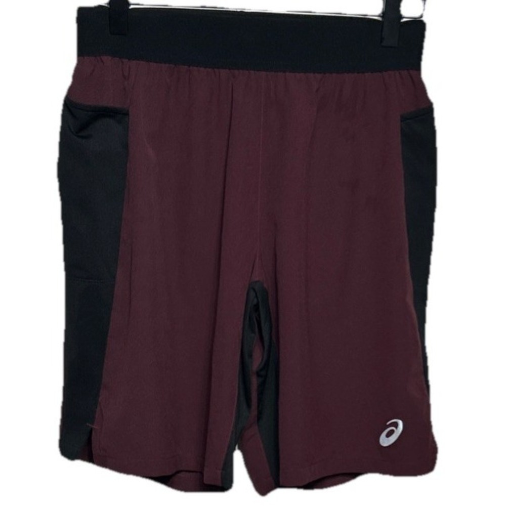 Asics Mixer 9" Athletic Shorts Maroon Black Men's Size Small Retail: $48‎ NWT